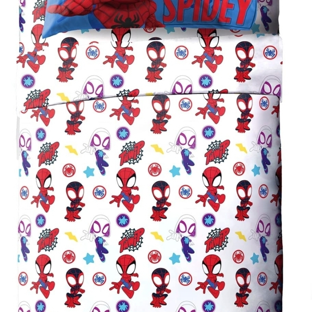 Spider-Man Themed Bedding Set - Red and Blue TODDLER BED